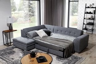 Stūra dīvāns Pieretta, pelēks cena un informācija | Stūra dīvāni | 220.lv