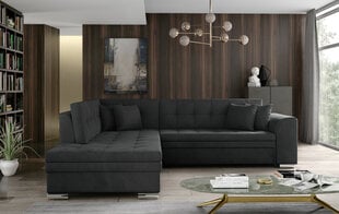 Stūra dīvāns Pieretta, pelēks cena un informācija | Stūra dīvāni | 220.lv