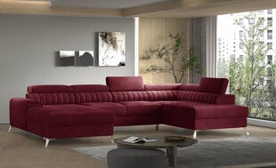 Stūra dīvāns Lacante, sarkans cena un informācija | Stūra dīvāni | 220.lv
