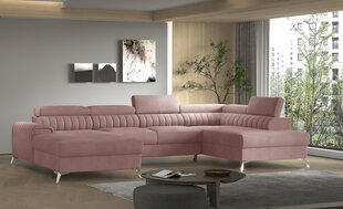 Stūra dīvāns Lacante, rozā cena un informācija | Stūra dīvāni | 220.lv
