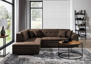 Stūra dīvāns Pieretta, brūns cena un informācija | Stūra dīvāni | 220.lv