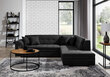 Stūra dīvāns Pieretta, melns cena un informācija | Stūra dīvāni | 220.lv
