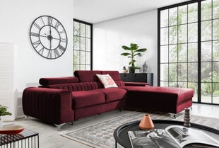 Stūra dīvāns NORE Grayson, ķiršu krāsā cena un informācija | Stūra dīvāni | 220.lv