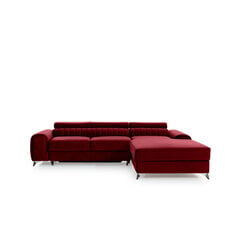 Stūra dīvāns NORE Grayson, ķiršu krāsā cena un informācija | Stūra dīvāni | 220.lv