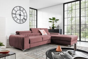 Stūra dīvāns Grayson, rozā cena un informācija | Stūra dīvāni | 220.lv
