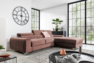 Stūra dīvāns Grayson, rozā cena un informācija | Stūra dīvāni | 220.lv