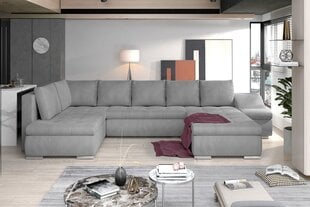 Stūra dīvāns NORE Giovanni, pelēks cena un informācija | Stūra dīvāni | 220.lv