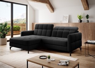 Stūra dīvāns Lorelle, melns cena un informācija | Stūra dīvāni | 220.lv
