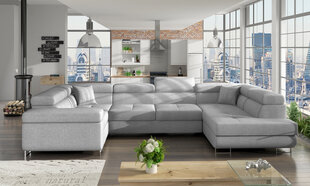 Stūra dīvāns Letto, pelēks cena un informācija | Stūra dīvāni | 220.lv
