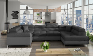 Stūra dīvāns Letto, pelēks cena un informācija | Stūra dīvāni | 220.lv