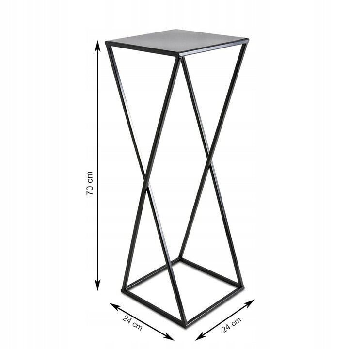 Moderns metāla puķu statīvs HowHomely, 70 x 24 x 24 cm cena un informācija | Ziedu statīvi, puķu podu turētāji | 220.lv