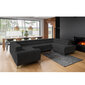 Stūra dīvāns NORE Louis, melns cena un informācija | Stūra dīvāni | 220.lv