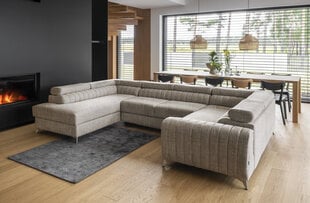 Stūra dīvāns NORE Louis, smilšu krāsas cena un informācija | Stūra dīvāni | 220.lv