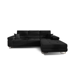 Stūra dīvāns Armando, melns cena un informācija | Stūra dīvāni | 220.lv