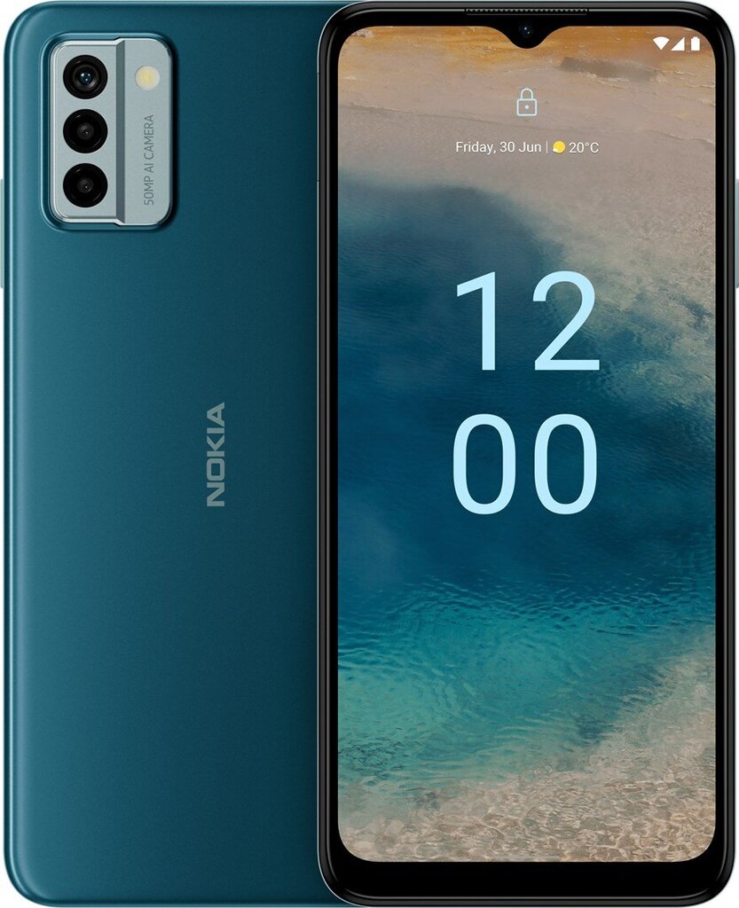 Телефон Nokia G22 4/128GB 101S0609H062 Lagoon Blue цена | 220.lv