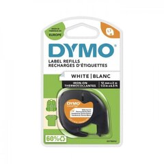 dymo оригинальный ленточный картридж, dymo, s0718850, черная печать/белая основа, 2 м, 12 мм, letratag цена и информация | Аксессуары для принтера | 220.lv