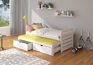 Bērnu gulta ADRK Furniture Tomi, 90x200 cm, balta cena un informācija | Bērnu gultas | 220.lv