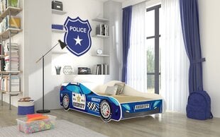 Bērnu gulta ADRK Furniture Sheriff, 80x160 cm, zila cena un informācija | Bērnu gultas | 220.lv