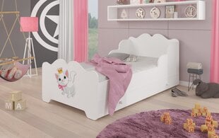 Bērnu gulta ADRK Furniture Ximena Cat, 70x140 cm, balta cena un informācija | Bērnu gultas | 220.lv