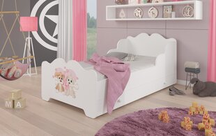 Bērnu gulta ADRK Furniture Ximena two dogs 80x160 cm, balta цена и информация | Детские кровати | 220.lv