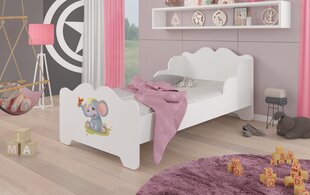 Bērnu gulta ADRK Furniture Ximena Elephant, 80x160 cm, balta цена и информация | Детские кровати | 220.lv