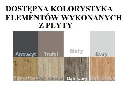 Bērnu gulta ADRK Furniture Tiarro, 90x200 cm, balta/pelēka цена и информация | Bērnu gultas | 220.lv