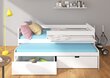 Bērnu gulta ADRK Furniture Tomi ar sānu aizsardzību, 90x200 cm, pelēka cena un informācija | Bērnu gultas | 220.lv