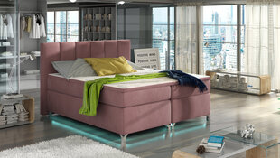 Кровать  Basilio LED, 160х200 см, розовая цена и информация | Кровати | 220.lv