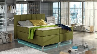 Кровать  Basilio LED, 180x200 см, зеленая цена и информация | Кровати | 220.lv
