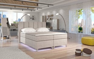 Кровать  Basilio LED, 180х200 см, бежевая цена и информация | Кровати | 220.lv