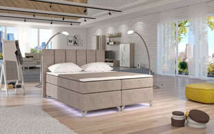 Кровать  Basilio LED, 180х200 см, бежевая цена и информация | Кровати | 220.lv