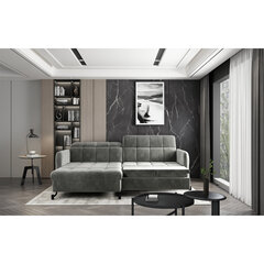 Stūra dīvāns Lorelle, pelēks cena un informācija | Stūra dīvāni | 220.lv