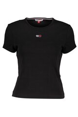 Tommy Hilfiger sieviešu t-krekls, melns cena un informācija | T-krekli sievietēm | 220.lv