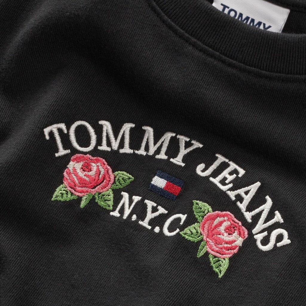 T-krekls sievietēm Tommy Hilfiger Jeans 82738, melns cena un informācija | T-krekli sievietēm | 220.lv