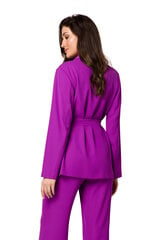 K161 Пиджак с завязками на талии - лиловый цена и информация | Женские пиджаки | 220.lv