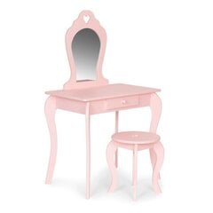 Tualetes galdiņš ar spoguli bērniem Ecotoys, rozā цена и информация | Туалетные столики | 220.lv