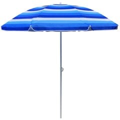 Балконный пляжный зонт 160 см синие линии цена и информация | Зонты, маркизы, стойки | 220.lv