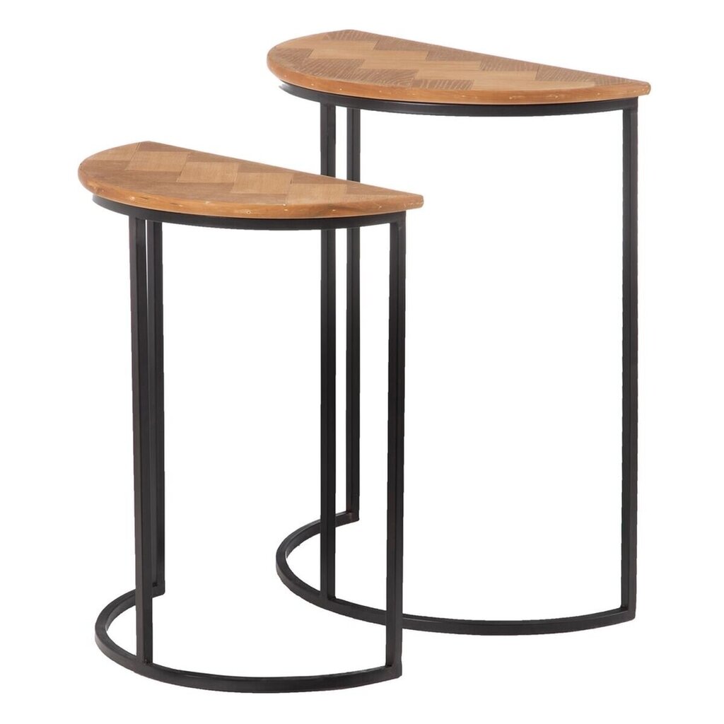 2-vu galdiņu komplekts, 62,5x62,5x73 cm, melns cena un informācija | Virtuves un ēdamistabas krēsli | 220.lv