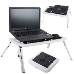 Portatīvo datoru galdiņš, balts cena un informācija | Datorgaldi, rakstāmgaldi, biroja galdi | 220.lv