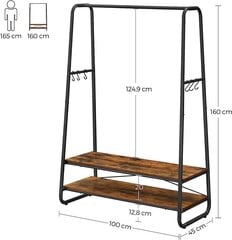 Drēbju pakaramais Vintage Vasagle RGR112B01, brūns цена и информация | Вешалки для одежды | 220.lv