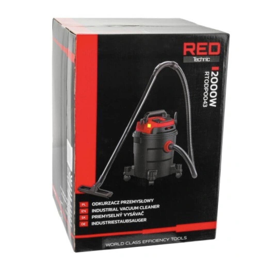Rūpnieciskais putekļsūcējs Red Technic RTODP0043 2000 W cena un informācija | Celtniecības putekļu sūcēji | 220.lv