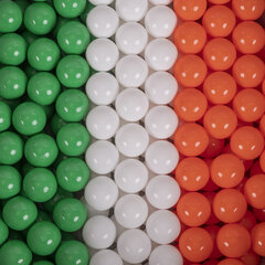 KiddyMoon 90X30 см/300 шаров ∅ 7 см/2,75 дюйма, углубление для детских поролоновых мячей, сертифицировано, сделано в ЕС, Mint With Chocolate: Коричневый/мятный цена и информация | Игрушки для малышей | 220.lv