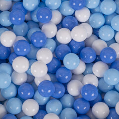 KiddyMoon 90X30 см/200 шаров ∅ 7 см/2,75 дюйма, углубление для детских поролоновых мячей, сертифицировано, сделано в ЕС, Winter: Белый/Белый/Синий цена и информация | Игрушки для малышей | 220.lv