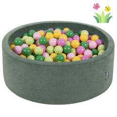 Bumbiņu baseins KiddyMoon 90x30cm/300, zaļš cena un informācija | Rotaļlietas zīdaiņiem | 220.lv