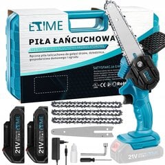 Akumulatora atzarošanas zāģis Etime Chainsaw, 1000W cena un informācija | Motorzāģi | 220.lv