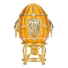 Faberžē stila ola, dārglietu kastīte ar lauvām cena un informācija | Citas oriģinālas dāvanas | 220.lv