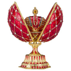 Faberžē stila ola, dārglietu kastīte ar imperatora kroni cena un informācija | Citas oriģinālas dāvanas | 220.lv