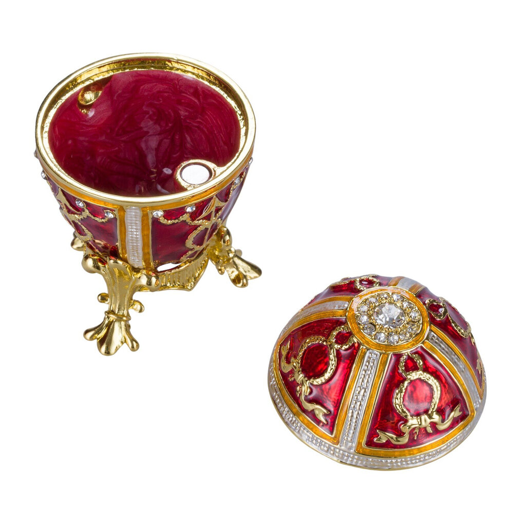 Faberžē stila ola, dārglietu kastīte Rožu pumpurs cena un informācija | Citas oriģinālas dāvanas | 220.lv