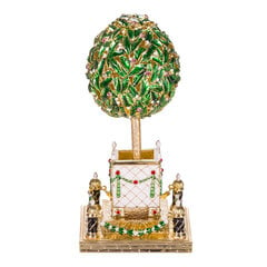 Яйцо-шкатулка «Лавровое дерево» (Апельсиновое дерево) в стиле Фаберже с птицей цена и информация | Другие оригинальные подарки | 220.lv