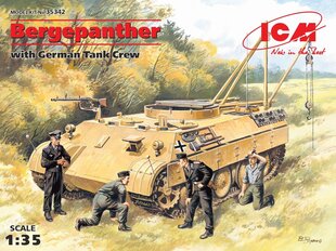 Līmējošais modelis ICM 35342 Bergepanther with German Tank Crew (4 figures) 1/35 cena un informācija | Līmējamie modeļi | 220.lv